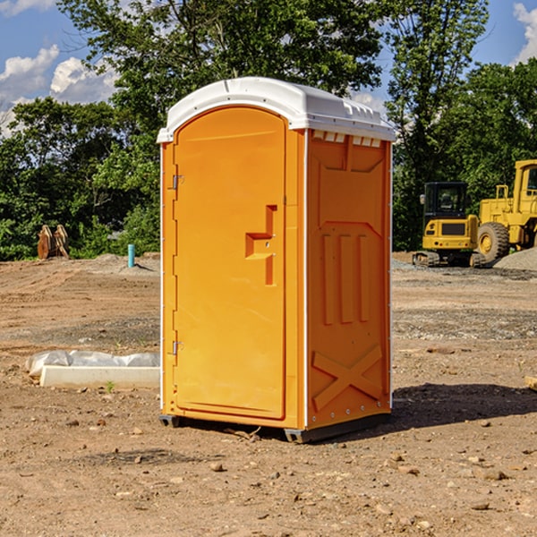 how often are the porta potties cleaned and serviced during a rental period in Evergreen Virginia